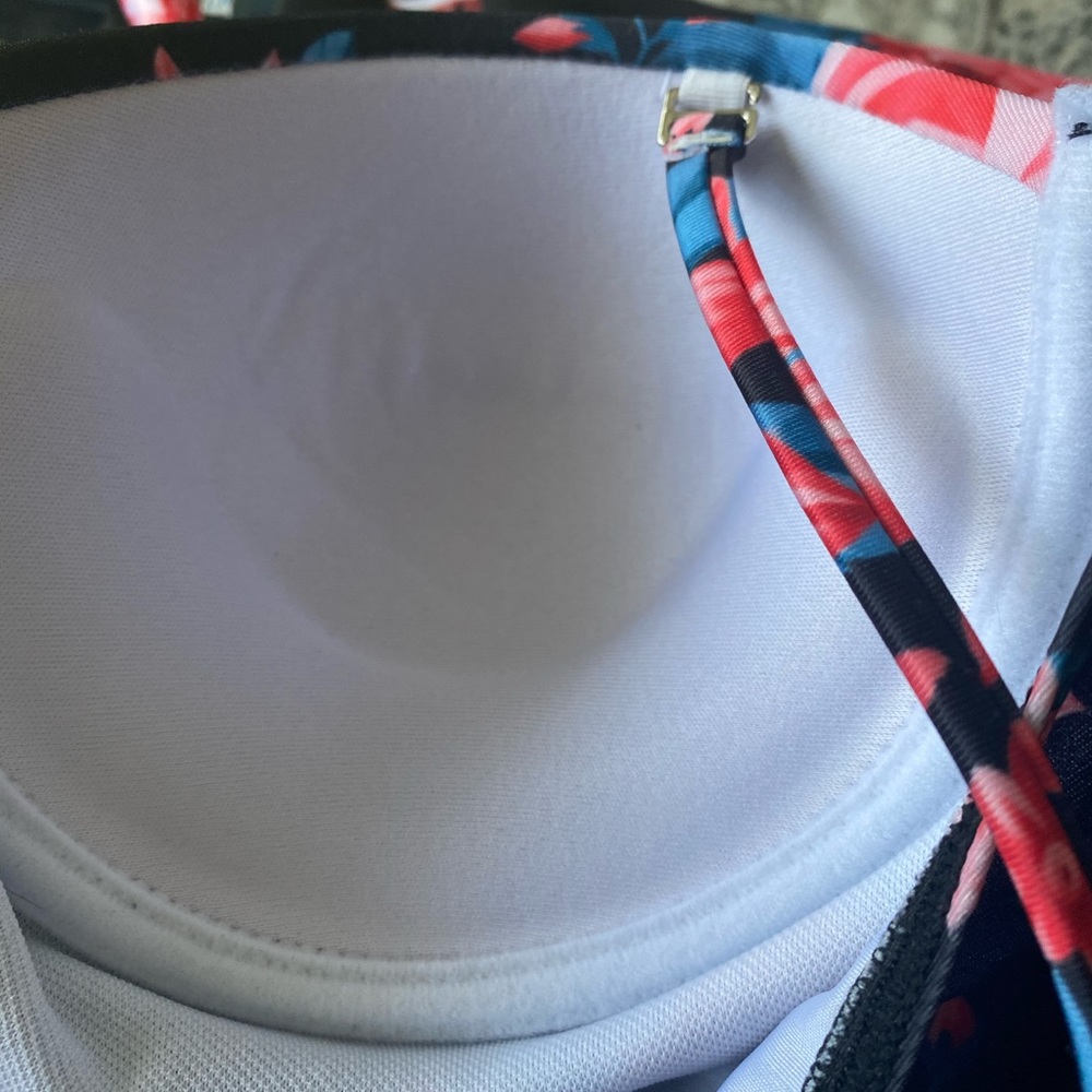 Bathing suit Top Size L Strapless Floral - Picture 12 of 13